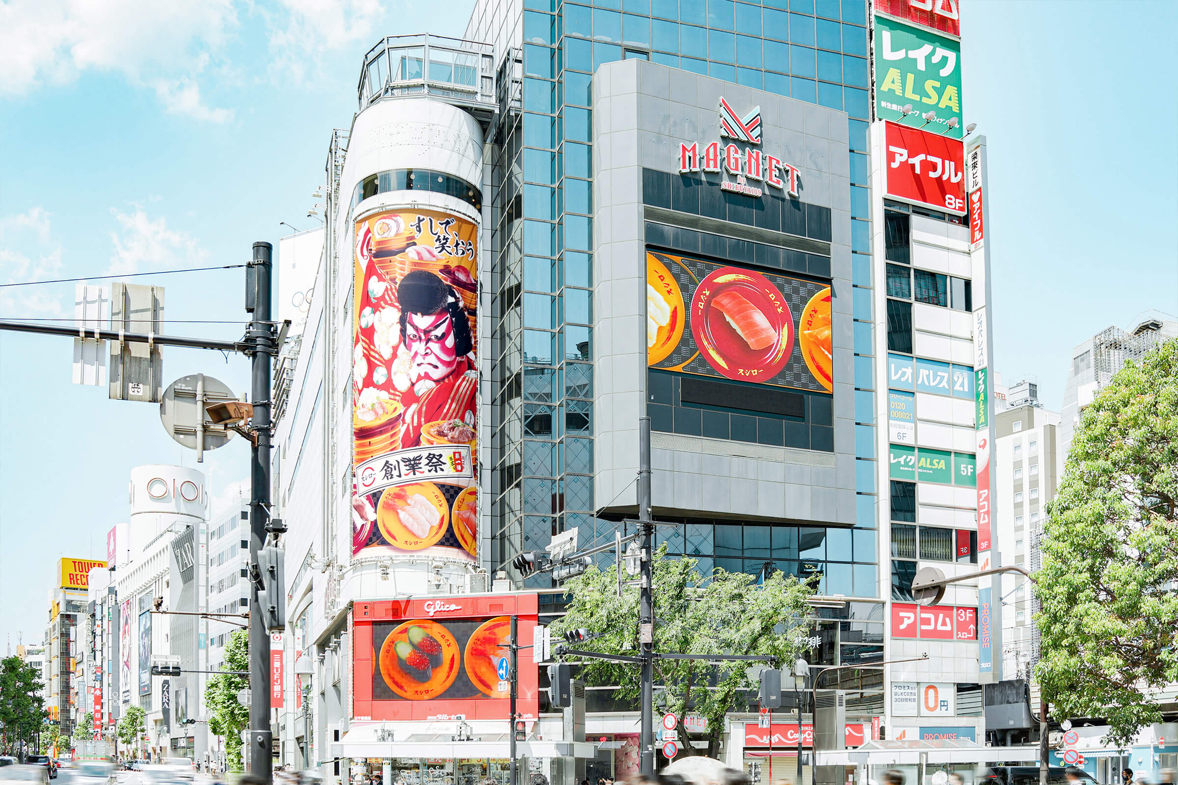 スシロー 渋谷OOHジャック_VISUAL DESIGN イメージ