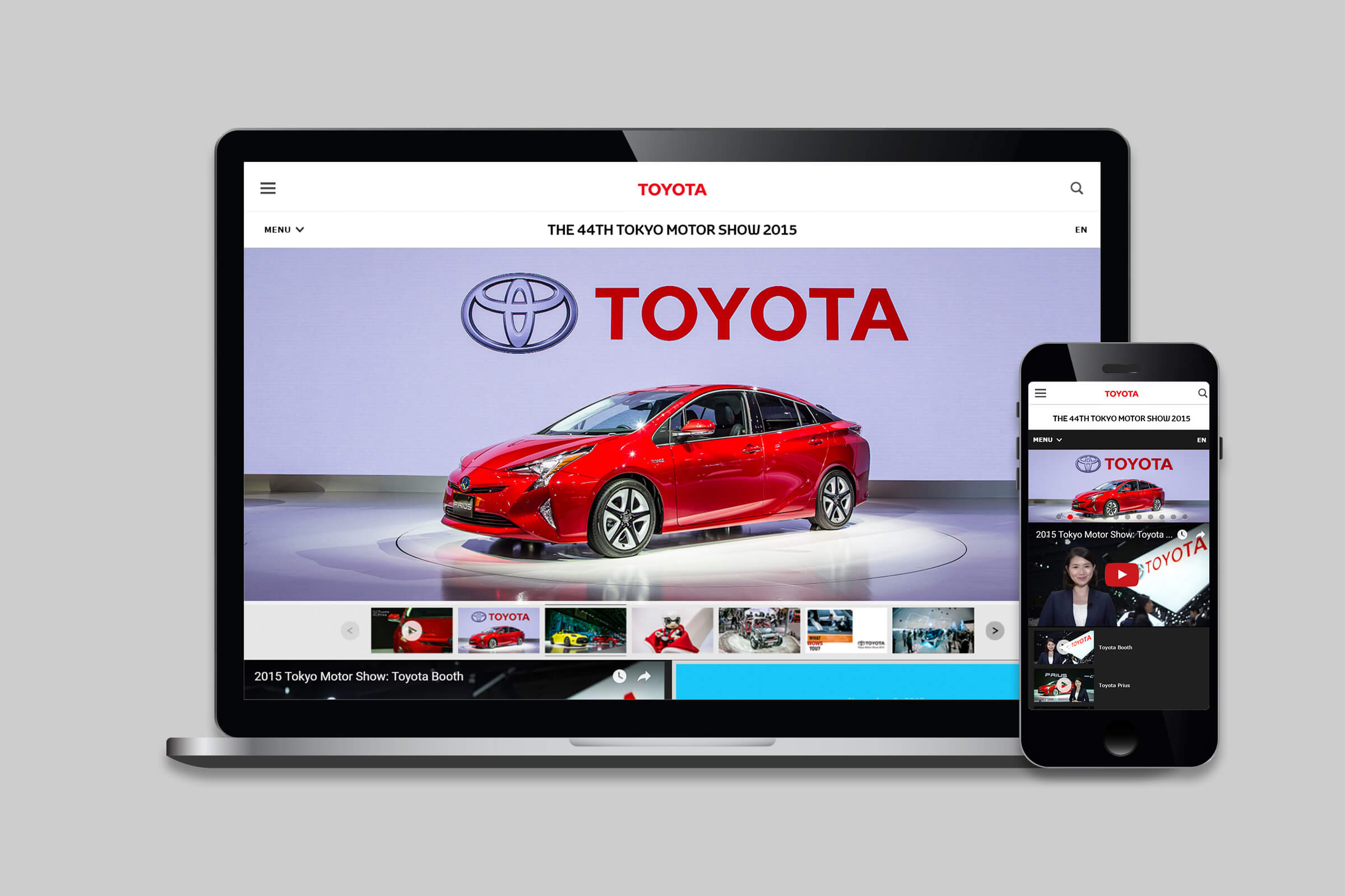 TOYOTA モーターショー特設サイト_UI DESIGN イメージ