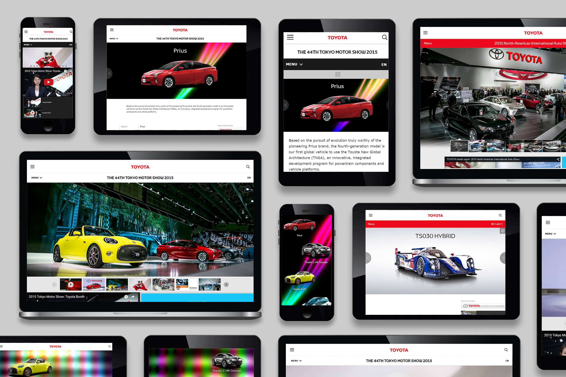 TOYOTA モーターショー特設サイト_UI DESIGN イメージ